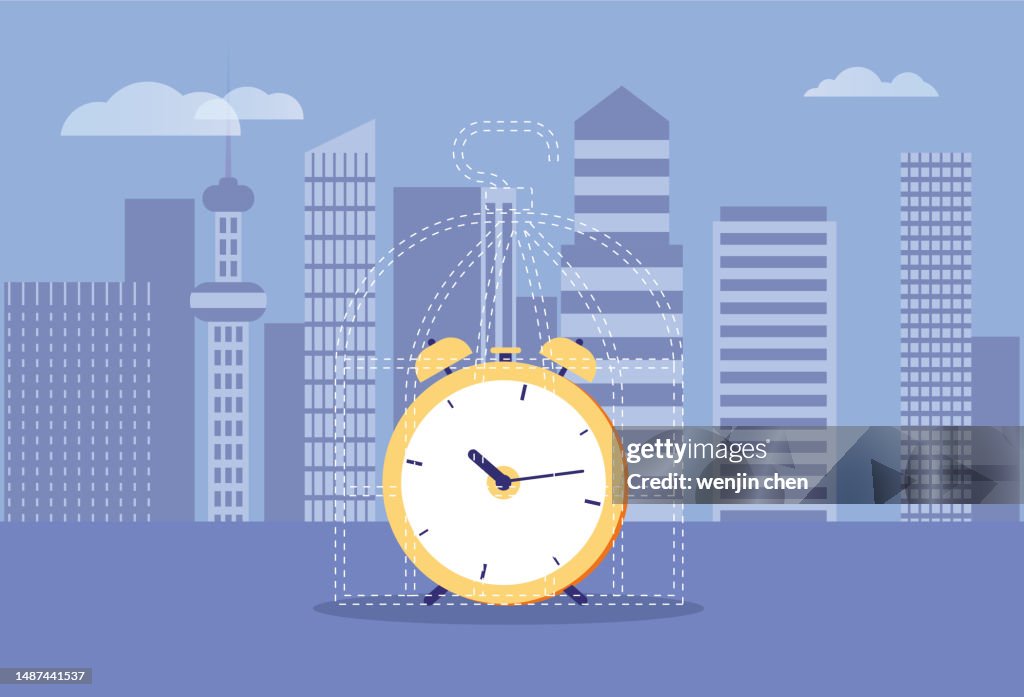 Oppressive Clock Imprisoned Clock High-Res Vector Graphic - Getty Images