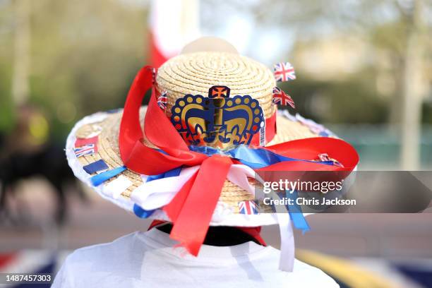 Royal fan Julia Walker poses for a photograph as she camps out in the royal 'superfans' camp on The Mall ahead of the coronation of King Charles III,...