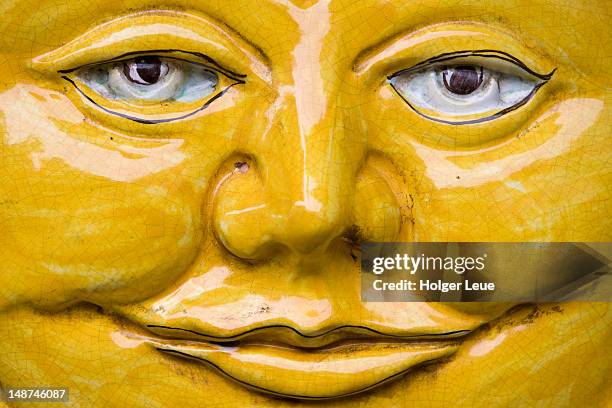 pottery with yellow sun design. - pottery stock illustrations