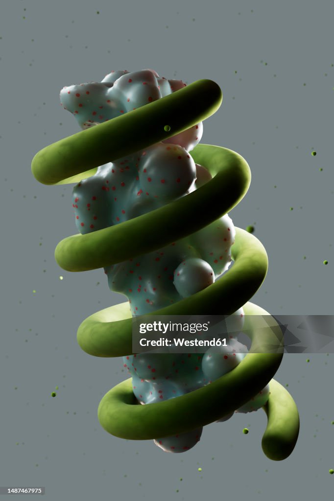 Three Dimensional Render Of Abstract Object Inside Spiral High-Res ...