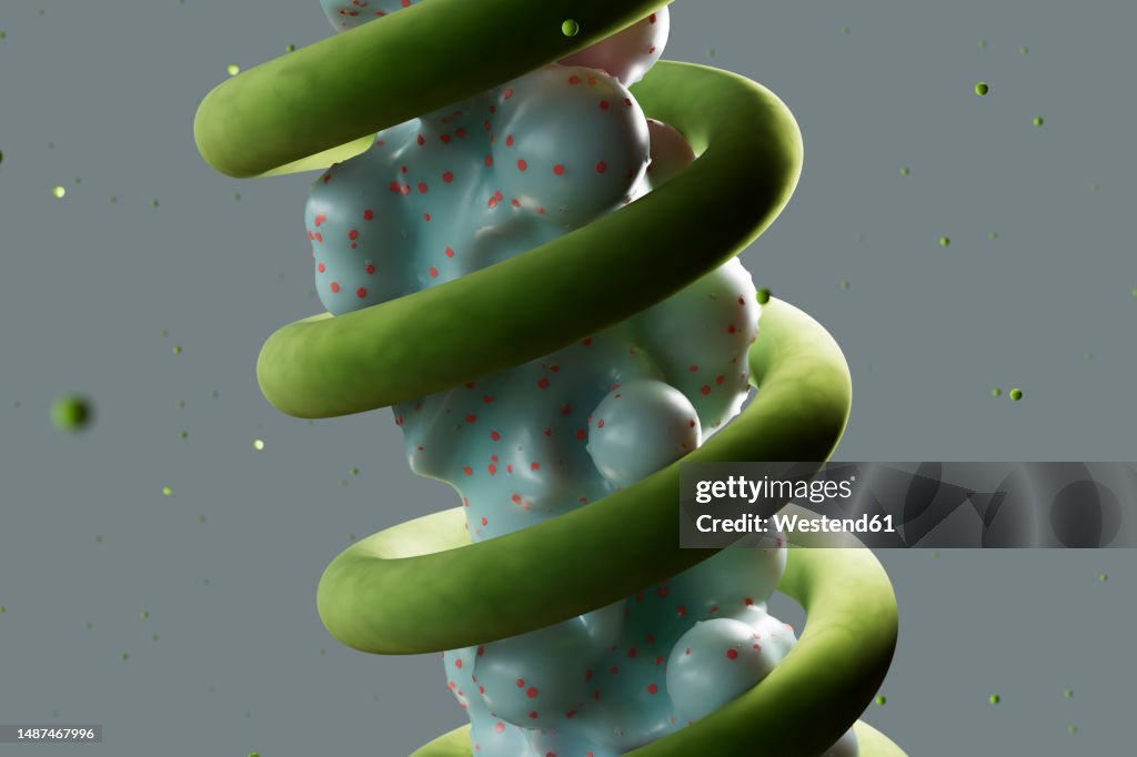 Three Dimensional Render Of Abstract Object Inside Spiral High-Res ...