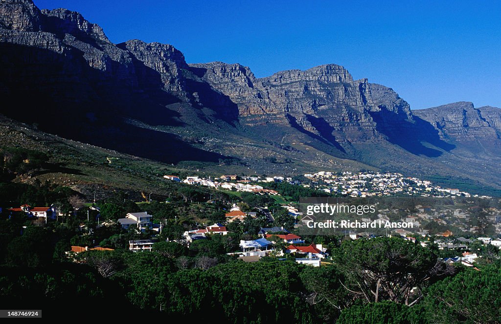 Camps Bay and the Twelve Apostles in late afternoon sunlight