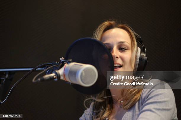 voice acting - voice actor stock pictures, royalty-free photos & images