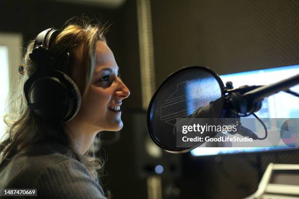 podcast - voice actor stock pictures, royalty-free photos & images