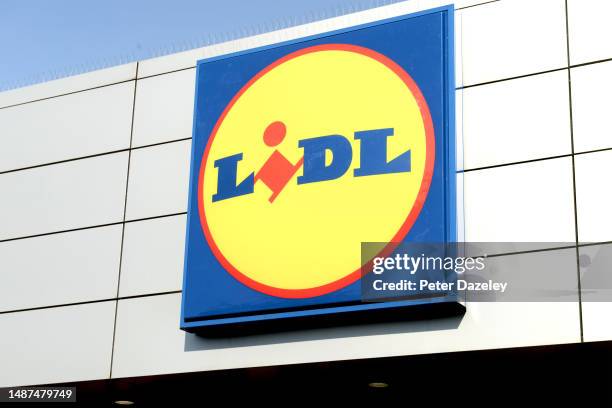 Lidl External Store Sign on May 4,2023 in London, England.