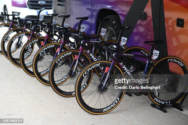Specialized bikes of the Team SD Worx prior to the 9th La Vuelta Femenina 2023, Stage 4 a 133.1km stage from Cuenca to Guadalajara / #UCIWWT / on May...
