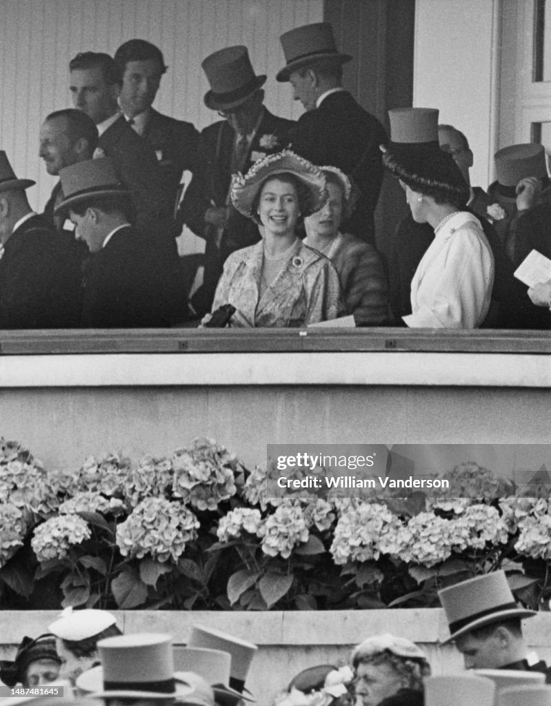 Elizabeth Box Queen Elizabeth II in the Royal box during the first day of Ascot ...