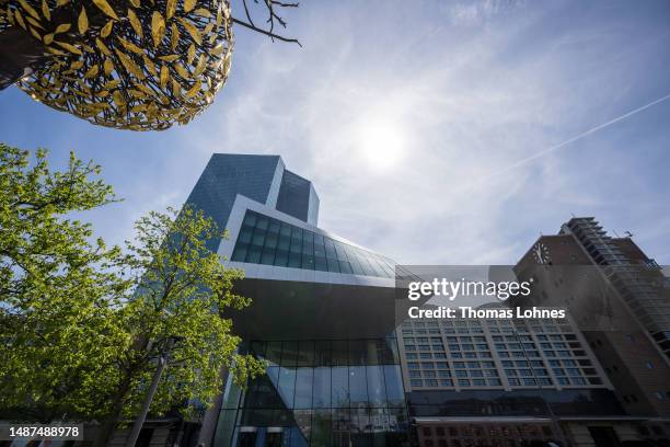 The headquaters of the European Central Bank pictured on May 04, 2023 in Frankfurt, Germany. Europe continues to struggle with high inflation, which...