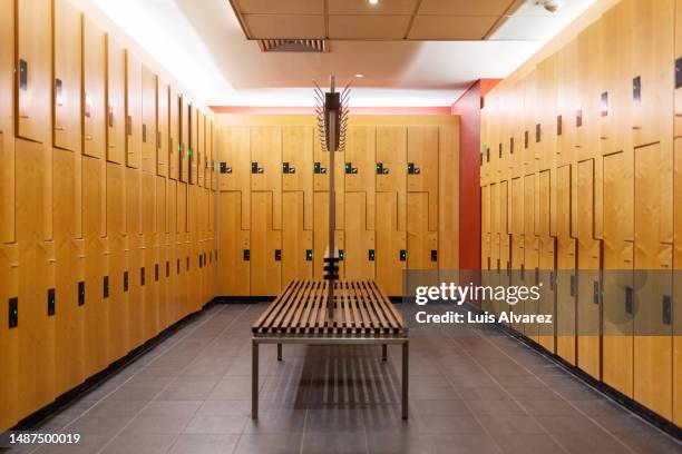 empty locker room of the swimming pool - backstage door stock pictures, royalty-free photos & images