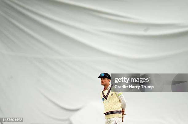 Cameron Bancroft of Somerset looks on during Day One of the LV= Insurance County Championship Division 1 match between Somerset and Northamptonshire...