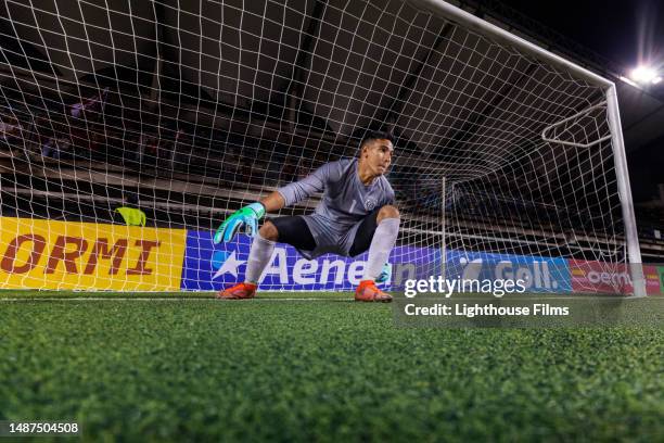 Goalkeeper Rushing Out 128 Goalie Down And Out Stock Photos, High-Res Pictures, and Images ...