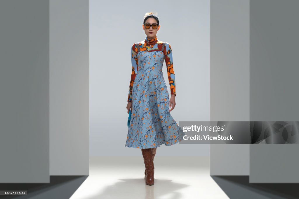 Fashion models on fashion runways