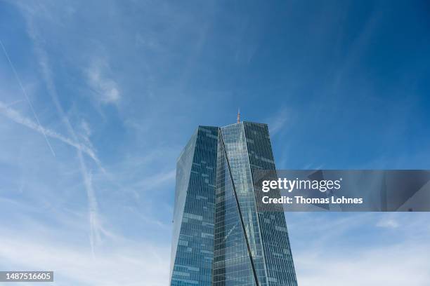 The headquaters of the European Central Bank pictured on May 04, 2023 in Frankfurt, Germany. Europe continues to struggle with high inflation, which...