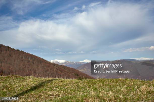 landscape of spring mountains - spring mountains stock pictures, royalty-free photos & images