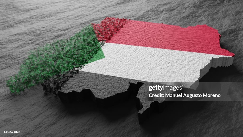 Vanishing Map and Flag of Sudan