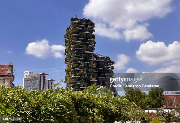 Bosco Verticale, residential towers designed by architect Stefano Boeri, Milan, May 4, 2023.