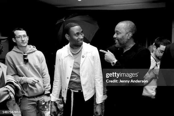 Jordan E. Cooper and Lee Daniels attend the 76th Annual Tony Awards Meet The Nominees Press Event At Sofitel New York at Sofitel New York on May 04,...