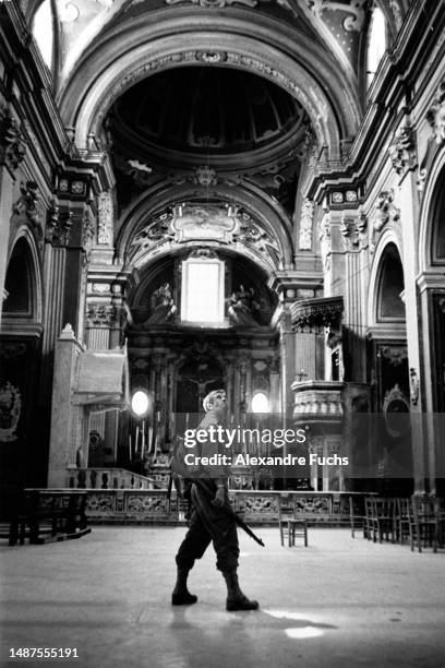 Actor George Peppard in a scene of film "The Victors", 1962 in Italy.