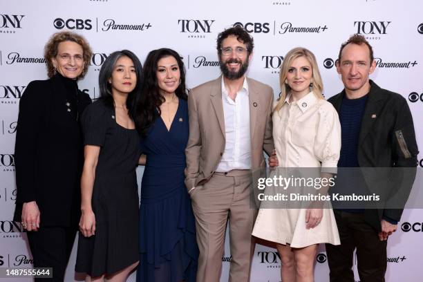 Natasha Katz, Mimi Lien, Ruthie Ann Miles, Josh Groban, Annaleigh Ashford and Jeffrey Seller attends the 76th Annual Tony Awards Meet The Nominees...