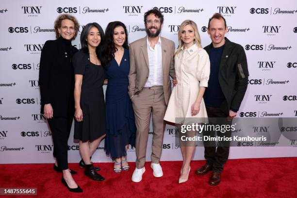 Natasha Katz, Mimi Lien, Ruthie Ann Miles, Josh Groban, Annaleigh Ashford and Jeffrey Seller attends the 76th Annual Tony Awards Meet The Nominees...