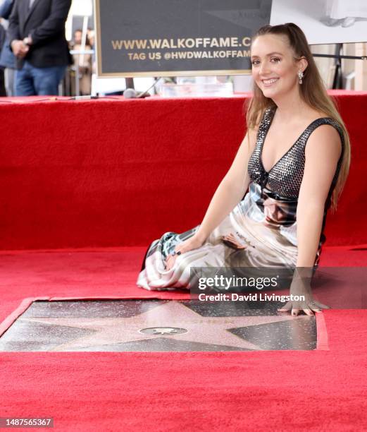 Billie Lourd attends the ceremony for Carrie Fisher being honored posthumously with a Star on the Hollywood Walk of Fame on May 04, 2023 in...