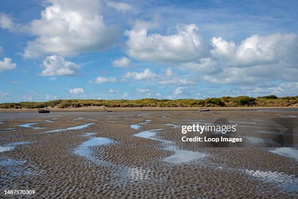 Low tide on the River Nervern estuary at Newport in Pembrokeshire.