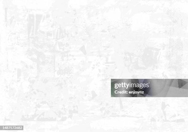 white grunge textured urban poster background vector - peeling off stock illustrations