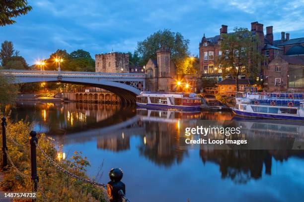 Evening on river Ouse in York.