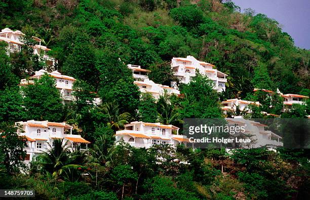 windjammer landing villas. - gros islet stock pictures, royalty-free photos & images