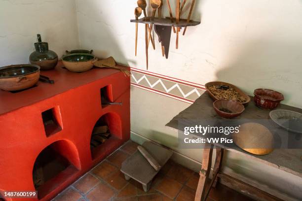 The kitchen in the Casa Juarez Site Museum in Oaxaca, Mexico, where Benito Juarez lived for 10 years as a boy.