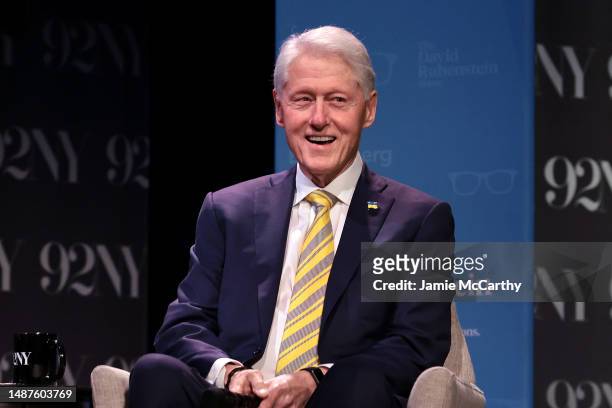President Bill Clinton speaks onstage during In Conversation with David Rubenstein at The 92nd Street Y, New York on May 04, 2023 in New York City.