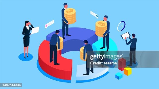 Market Allocation Graph Market Share Portfolio Investment Cost Allocation Diversification ...