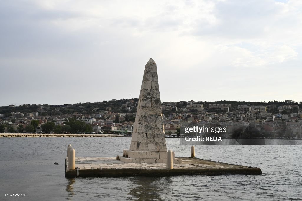 The Obelisk in Argostoli city, Kefalonia island, Greece, Europe