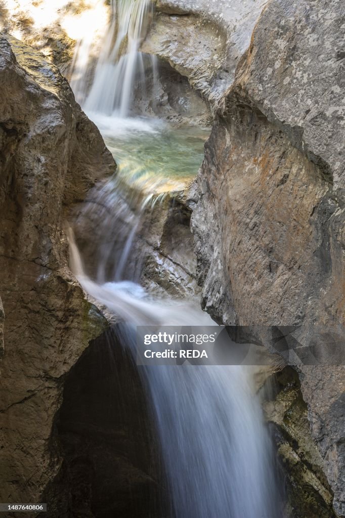 Spiro Waterfall canyon of the soffia waterfall, sospirolo, Italy. News Photo - Getty Images