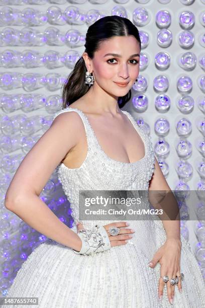 Alia Bhatt attends The 2023 Met Gala Celebrating "Karl Lagerfeld: A Line Of Beauty" at The Metropolitan Museum of Art on May 01, 2023 in New York...