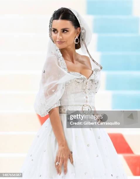 Actress Penélope Cruz arrives to The 2023 Met Gala Celebrating "Karl Lagerfeld: A Line Of Beauty" at The Metropolitan Museum of Art on May 01, 2023...