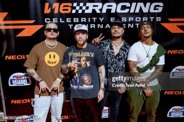 Attends the N16 Racing Celebrity E-Sports Tournament at the Red Bull Fan Zone on May 04, 2023 in Miami, Florida.