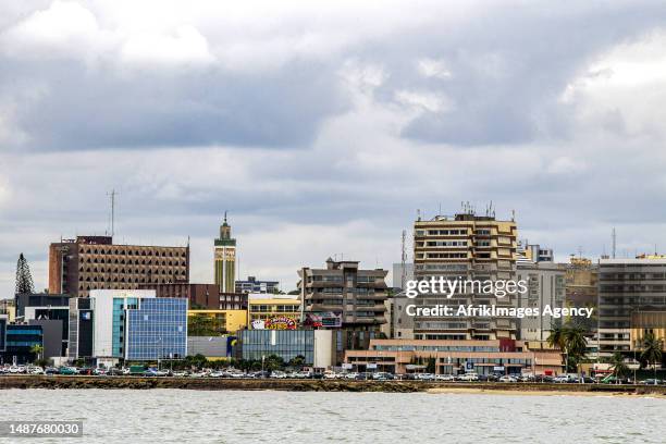 View of the Presidential Palace in Libreville, 6 September 2021.