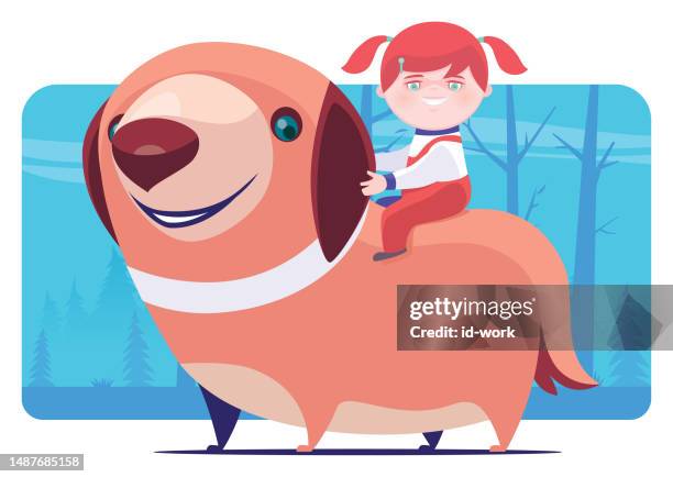Kids Riding Large Dogs 838 Girl Riding Dog Stock Photos, High-Res Pictures, and Images - Getty ...