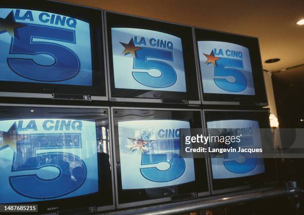 Logo de la nouvelle chaîne de télévision française baptisée « La Cinq ».
