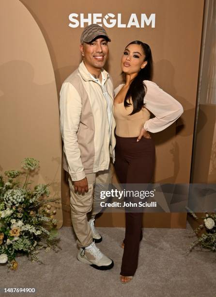 Laura Lee, Daniel Chinchilla and Manny MUA attend the SHEGLAM Powder  News Photo - Getty Images