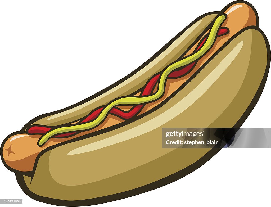 Cartoon Hot Dog High-Res Vector Graphic - Getty Images