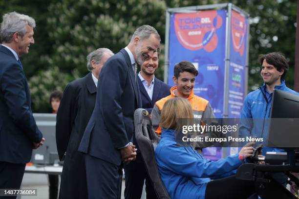 King Felipe VI during one of the central events of the Talent Tour, at the Gustavo Freire Municipal Auditorium, on May 5 in Lugo, Galicia, Spain. The...