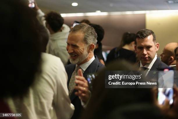 King Felipe VI during one of the central events of the Talent Tour, at the Gustavo Freire Municipal Auditorium, on May 5 in Lugo, Galicia, Spain. The...