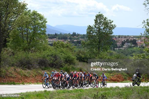 Annemiek Van Vleuten of The Netherlands and Movistar Team, Mavi Garcia of Spain and Team Liv Racing Teqfind, Demi Vollering of The Netherlands and...