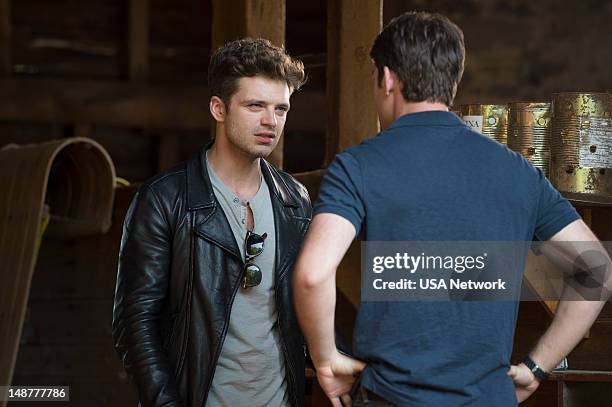 The Woman Problem" Episode 103 -- Pictured: Sebastian Stan as Thomas "T.J." Hammond, James wolk as Douglas Hammond --