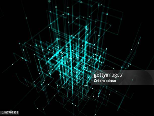 Line Technology Particles Technology Line Particle Background Illustration Internet Concept High ...