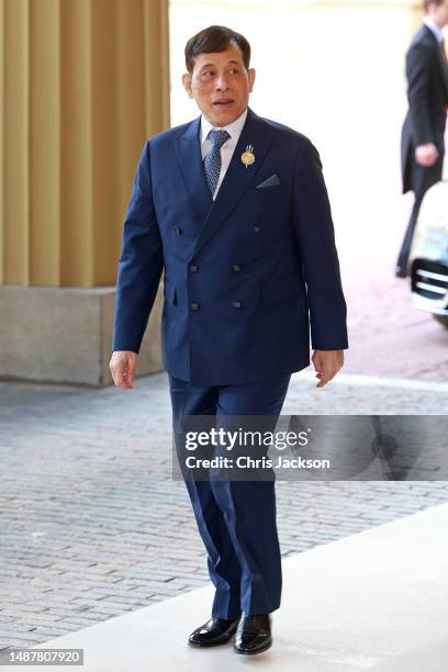 King Vajiralongkorn of Thailand attends the Coronation Reception for overseas guests at Buckingham Palace on May 05, 2023 in London, England.