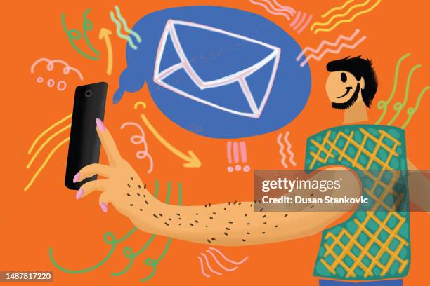 upgrade your user experience with ai chatbot - human machine interface stock illustrations