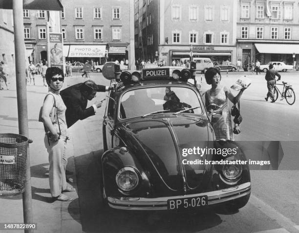 Tourists from Asia during the Salzburg Festival. 29 July 1969.